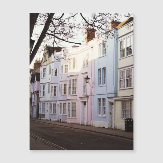 Schöne alte Stadthäuser Magnetkarte (Vorderseite)