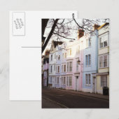 Schöne alte Stadthäuser Postkarte (Vorne/Hinten)