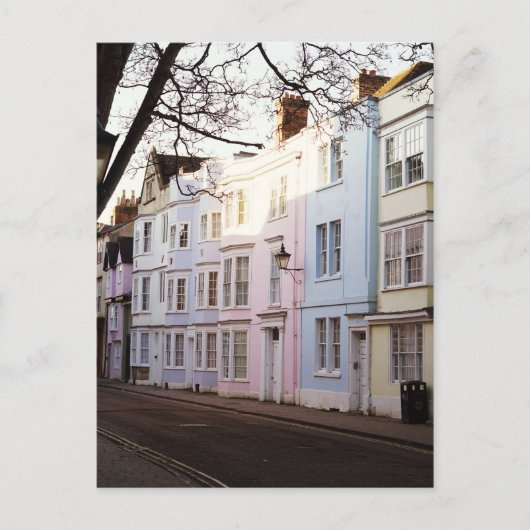 Schöne alte Stadthäuser Postkarte (Vorderseite)
