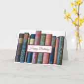 Schöne alte Vintage Bücher, Buchstäbchen Karte (Gelbe Blume)