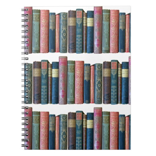 Schöne alte Vintage Bücher, Buchstäbchen Notizblock (Vorderseite)