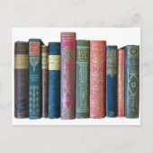 Schöne alte Vintage Bücher, Buchstäbchen Postkarte (Vorderseite)
