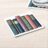 Schöne alte Vintage Bücher, Buchstäbchen Rechteckiger Pappuntersetzer (angewinkelt)