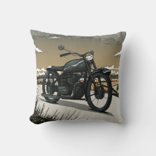 Schöne alte Vintage-Motorrad Kissen
