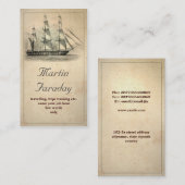 schöne alte Visitenkarte des Reiseschiffs-Bootes (Vorne/Hinten)