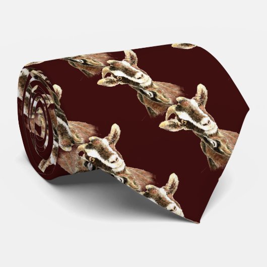 Schöne alte Ziege Spaß Neuheit Tiermuster Krawatte (Gerollt)
