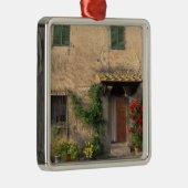 Schöne alte Zuhause mit Blume in San Gimignano Silbernes Ornament (Rechts)