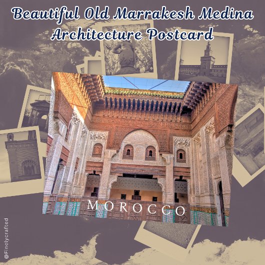 Schöne Altstadt von Marrakesch Postkarte