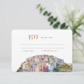 Schöne Amalfi Küste Aquarell UAWG Antwort Invit Einladung (Stehend Vorderseite)