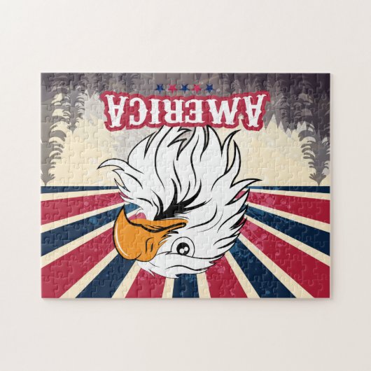 Schöne amerikanische Flagge / Adle Jigsaw Puzzle (Horizontal)