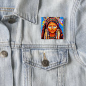 Schöne amerikanische Frau Button (Beispiel)