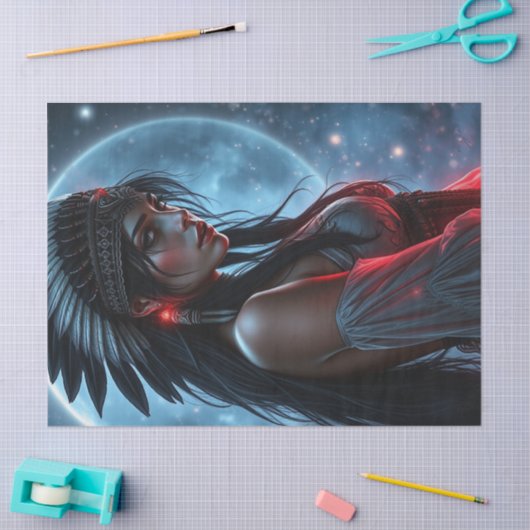 Schöne amerikanische Frauen-Himmelsstars Seidenpapier (Basteln)