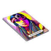 Schöne amerikanische Indianerin. Bearbeitbarer Nam Notizblock (Rechte Seite)