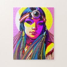 Schöne amerikanische Indianerin.