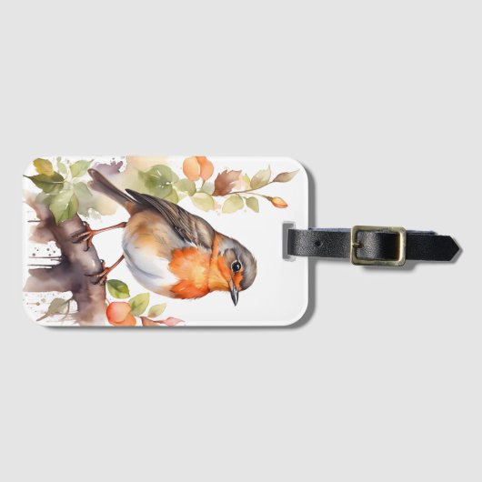 Schöne amerikanische Robin Bird-Farbe Gepäckanhänger (Vorderseite (Horizontal))
