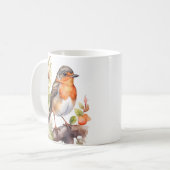 Schöne amerikanische Robin Bird-Farbe Kaffeetasse (Vorderseite Links)
