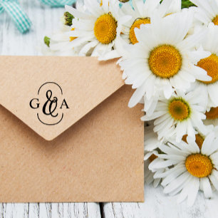 Schöne Ampersand 2 Initialmonogramm Gummistempel