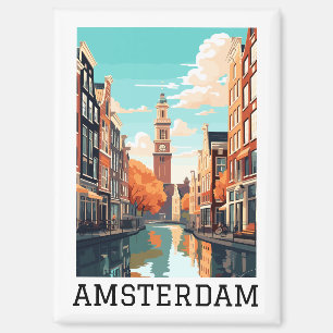 Schöne Amsterdam Netherlands Canal Travel Magnet