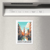 Schöne Amsterdam Netherlands Canal Travel Magnet (In Situ (Geschirrspüler))