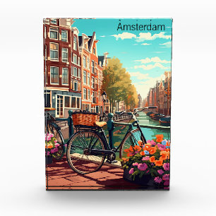 Schöne Amsterdam Niederlande Canal City Fotoblock
