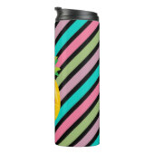 Schöne Ananas mit Streifen Thermosbecher (Nach rechts gedreht)