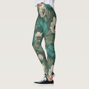 Schöne Anemonen-Blütenblatt-Fitness-Übung Leggings