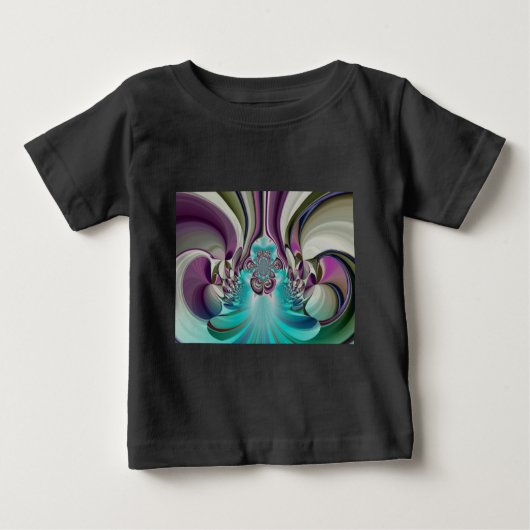 Schöne Angelic Lila und Cyan Abstrakt Print Baby T-shirt (Vorderseite)