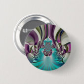 Schöne Angelic Lila und Cyan Abstrakt Print Button (Vorne & Hinten)