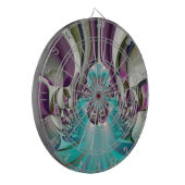 Schöne Angelic Lila und Cyan Abstrakt Print Dartscheibe (Vorderseite Links)
