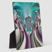 Schöne Angelic Lila und Cyan Abstrakt Print Fotoplatte (Seite)