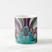 Schöne Angelic Lila und Cyan Abstrakt Print Kaffeetasse (Mittel)