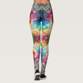 Schöne Angepasste Psychedelic Circles Leggings (Rückseite)