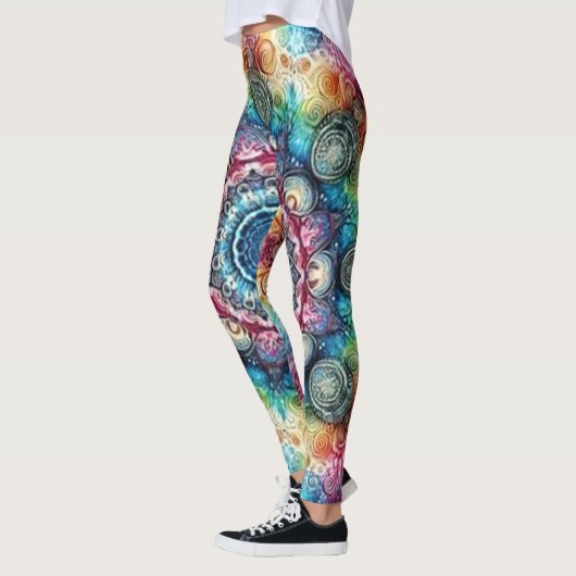 Schöne Angepasste Psychedelic Circles Leggings (Links)