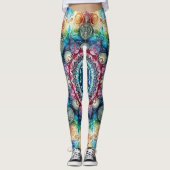 Schöne Angepasste Psychedelic Circles Leggings (Vorderseite)