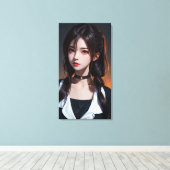 Schöne Anime Art. Leinwanddruck (Insitu (Holzboden))