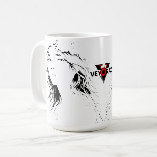 Schöne Anime-Blumen-Girl – Sanfte Pastell-Ästhetik Kaffeetasse