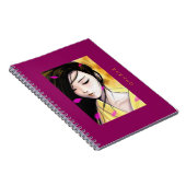 Schöne Anime-Frauen-Grafik personalisiert Notizblock (Rechte Seite)