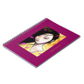 Schöne Anime-Frauen-Grafik personalisiert Notizblock (Linke Seite)