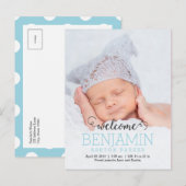 SCHÖNE Ankündigung der modernen Geburt (Vorne/Hinten)