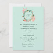 Schöne Ankündigung von Hochzeiten am Strand | Cust (Vorderseite)