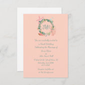 Schöne Ankündigung von Nautical Wedding in Coral (Vorne/Hinten)