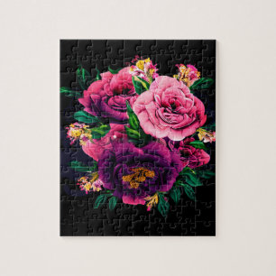 schöne Anordnung von Blumen Puzzle