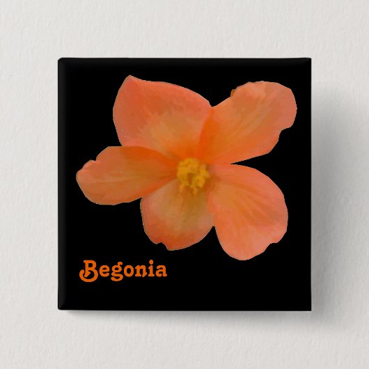 Schöne, anpassbare Schaltfläche für Begonia Button (Vorderseite)