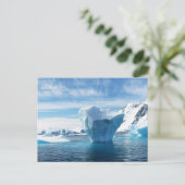 Schöne Antarktis Landschaft mit Iceberg Postkarte (Stehend Vorderseite)