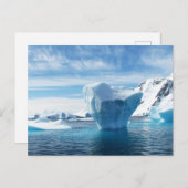 Schöne Antarktis Landschaft mit Iceberg Postkarte (Vorne/Hinten)