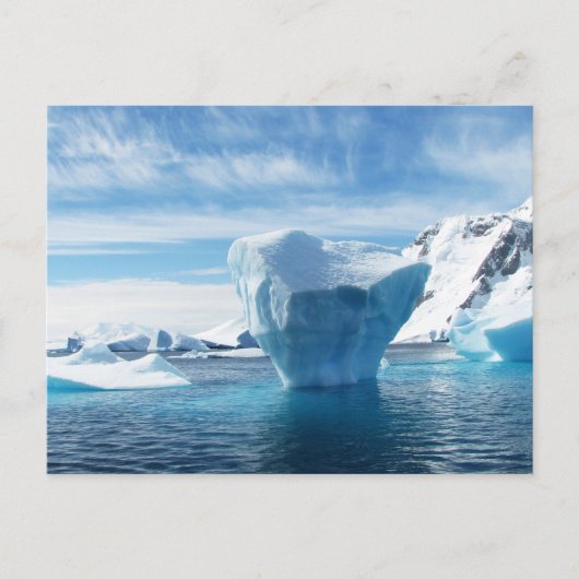 Schöne Antarktis Landschaft mit Iceberg Postkarte (Vorderseite)