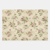 Schöne antike Flora Geschenkpapier Set (Vorderseite 2)