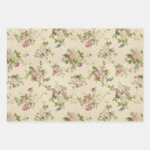 Schöne antike Flora Geschenkpapier Set (Vorderseite)