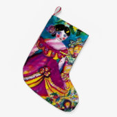 SCHÖNE ANTIKE PUPPEN KLEINER WEIHNACHTSSTRUMPF (Vorderansicht (hängend))