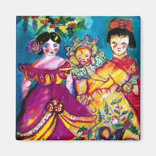 SCHÖNE ANTIQUE DOLLS MAGNET (Vorne)